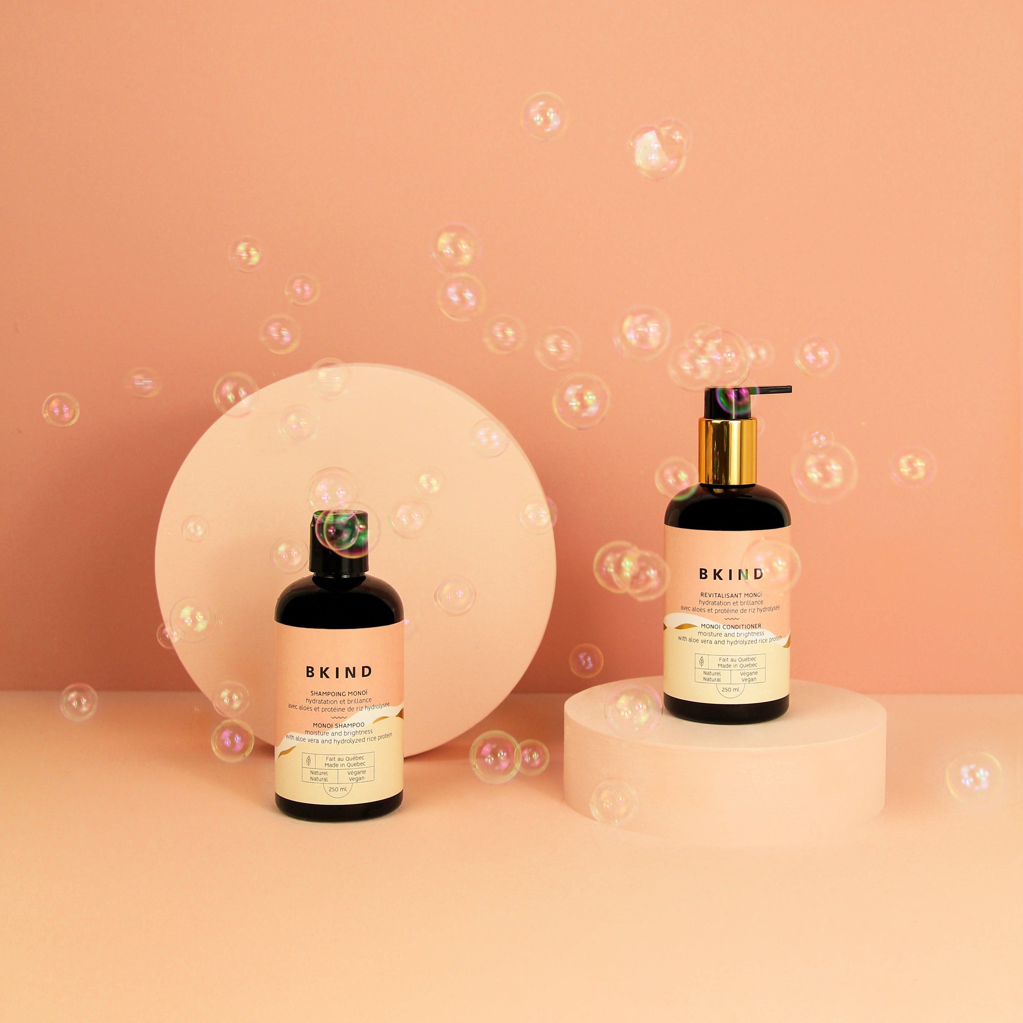 Monoi shampoo and conditioner Moisture and Brightness BKIND theme