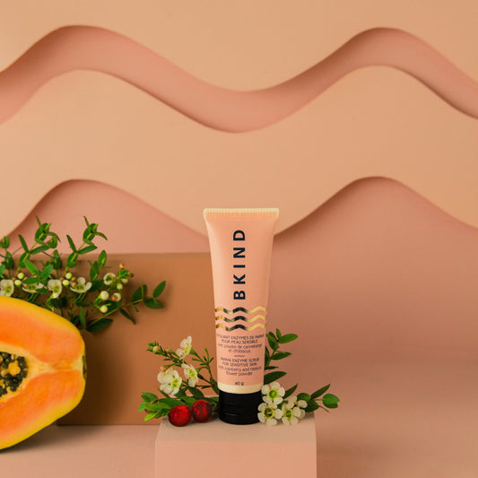 Sensitive skin face scrub - papaya enzyme bkind