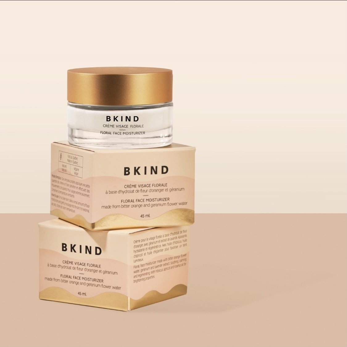 Floral face moisturizer