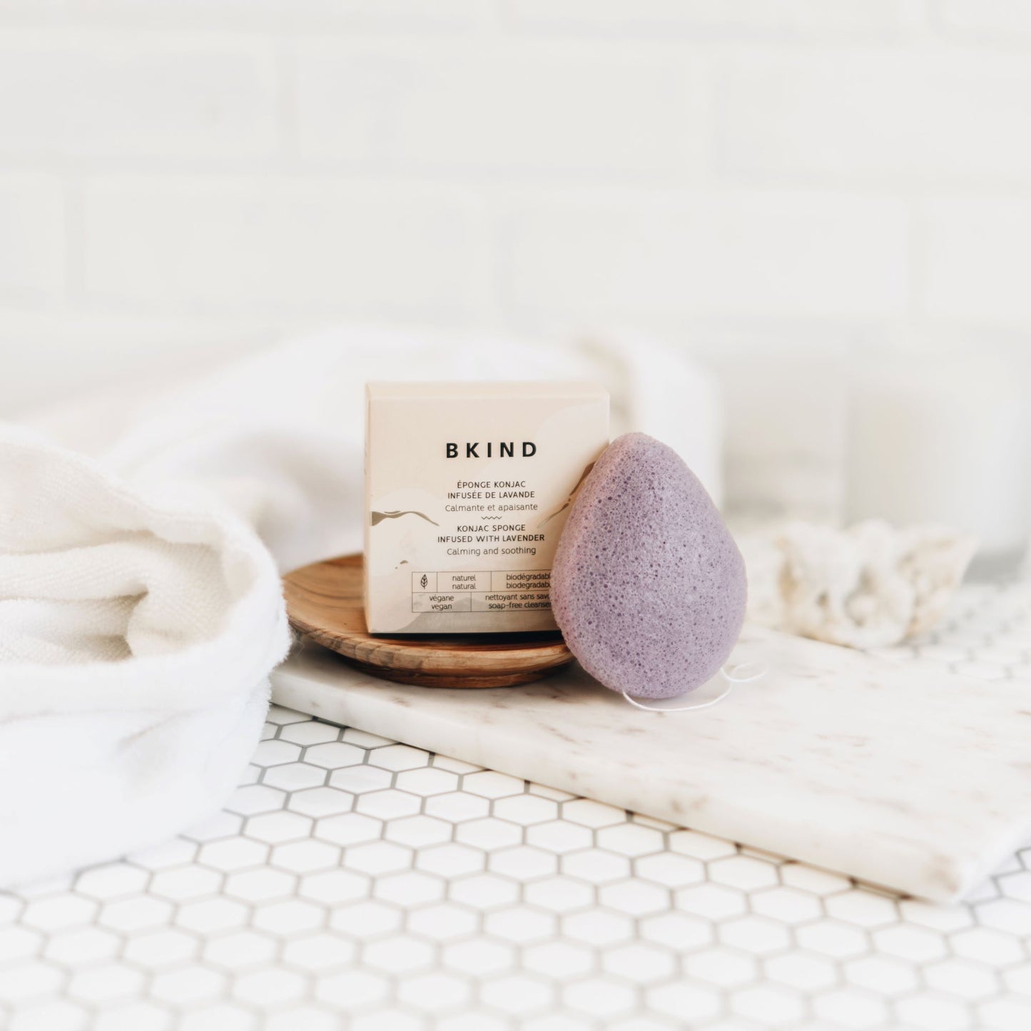 Calming Konjac Sponge - Lavender bkind